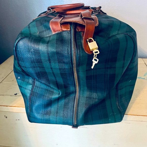 Ralph Lauren Blackwatch Plaid 1990’s extra large duffle - Picture 6 of 8